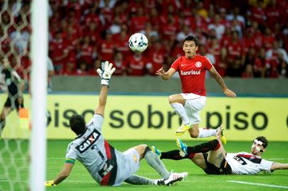 Inter x Vitória. Gol de Aránguiz.Foto:  Alexandre Lops / Divulgação InterIndexador: André Feltes / DG