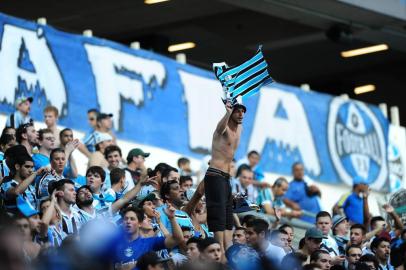  

PORTO ALEGRE, RS, BRASIL ¿ 09-02-2014 - Clássico Gre-Nal 399, na Arena do Grêmio, torcida gremista (FOTO: RICARDO DUARTE/AGÊNCIA RBS, ESPORTE)