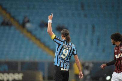  

PORTO ALEGRE, RS, BRASIL, 10-09-2014: Campeonato Brasileiro - 20ª Rodada - Grêmio x Atlético-PR na Arena.(Foto: MARCELO OLIVEIRA/Agência RBS, ESPORTES)
Jogador Barcos