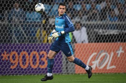  

PORTO ALEGRE, RS, BRASIL, 18-09-2014:Campeonato Brasileiro - 22ª Rodada, Grêmio x Santos na Arena.(DIEGO VARA/AgênciaRBS).
Goleiro Marcelo Grohe
Indexador: Diego Vara                      