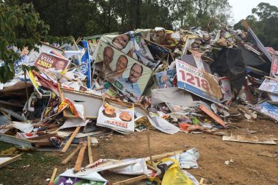 RDGOL, lixo, eleição, santinho, propaganda