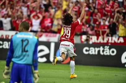  

PORTO ALEGRE, RS, BRASIL,12-10-2014:Brasileirão - 28ª rodada, Inter x Fluminense no estádio Beira-rio.(FOTO:RICARDO DUARTE/AGENCIA RBS)
Jogador Valdívia faz o segundo gol do Inter no segundo tempo, Inter 2x01 Fluminense