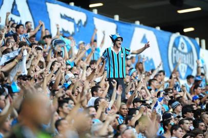  PORTO ALEGRE, RS, BRASIL ¿ 09-02-2014 - Clássico Gre-Nal 399, na Arena do Grêmio, torcida gremista (FOTO: RICARDO DUARTE/AGÊNCIA RBS, ESPORTE)