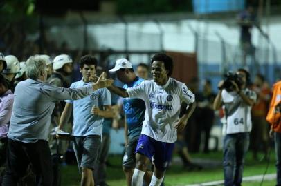  SÃO LEOPOLDO, RS, BRASIL ¿ Grêmio x Aimoré. Jogo no estádio Cristo Rei. Partida válida pela 2ª rodada do Gauchão (FOTO: RICARDO DUARTE/AGÊNCIA RBS)