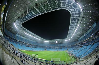  PORTO ALEGRE, RS, BRASIL, 18-09-2014:Campeonato Brasileiro - 22ª Rodada, Grêmio x Santos na Arena.(OMAR FREITAS/AgênciaRBS).