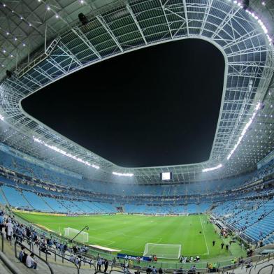  PORTO ALEGRE, RS, BRASIL, 18-09-2014:Campeonato Brasileiro - 22ª Rodada, Grêmio x Santos na Arena.(OMAR FREITAS/AgênciaRBS).