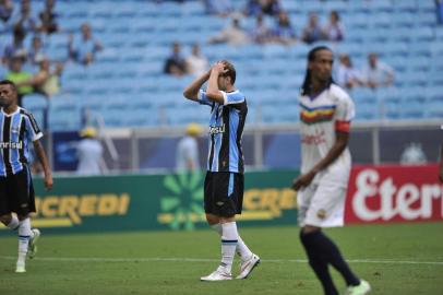  PORTO ALEGRE, RS, BRASIL, 14-02-2015 :Campeonato Gaúcho 2015, Grêmio x Veranópolis no estádio da Arena do Grêmio.(Foto: RICARDO DUARTE/Agência RBS)