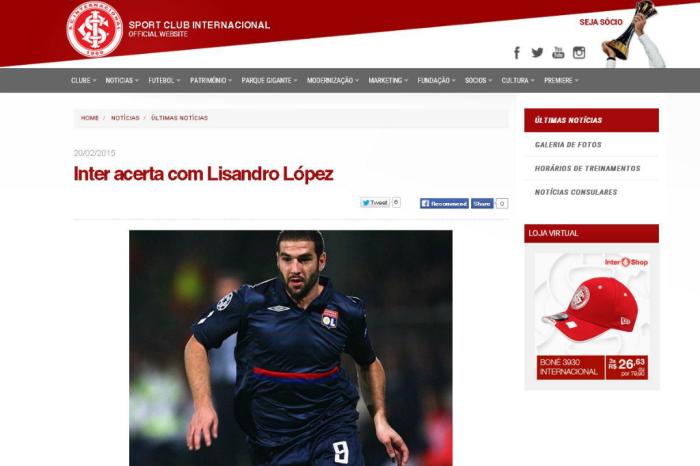 Reprodução / Site do Inter