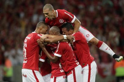  PORTO ALEGRE,RS, BRASIL, 26-02-2015 - Libertadores - 2ª Rodada, Internacional x Universidad de Chile no estádio Beira-Rio.(Foto:RICARDO DUARTE/Agência RBS)Jogador Jorge Henrique faz o segundo gol do Inter, Inter 2x0 Universidad de Chile.