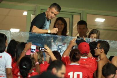  PORTO ALEGRE,RS,BRASIL, 11-03-2015 - Campeonato Gaúcho 2015 - 10ª Rodada, Inter x Aimoré no estádio Beira-Rio. (FOTO:FERNANDO GOMES/ AGÊNCIA RBS)Jogador D'Alessandro no camarote