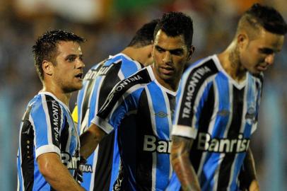  PORTO ALEGRE, RS, BRASIL - 25-03-2015 - Gauchão -13ª Rodada, Novo Hamburgo x Grêmio no estádio do Vale, em Novo Hamburgo.(FOTO:MATEUS BRUXEL/AGÊNCIA RBS)Jogador Ramiro abre o placar, Grêmio 1x0 Novo Hamburgo