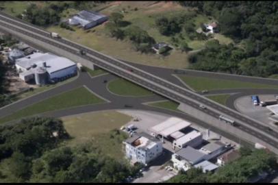 Projetos dos trevos, pontes e viadutos previstos no projeto da travessia urbana, obra de duplicação de 14,3km nas BRs 158 e 287.