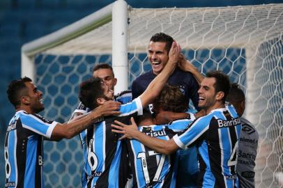  PORTO ALEGRE, RS, BRASIL - 09-04-2015 - Campeonato Gaúcho - Quartas de Final - Grêmio x Novo Hamburgo na Arena do Grêmio.(FOTO:DIEGO VARA/AGÊNCIA)