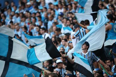  PORTO ALEGRE, RS, BRASIL, 18-04-2015: Jogo de volta entre Grêmio X Juventude, válido pela semi-final do Gauchão 2015, na Arena. (FOTO: Diego Vara/Agencia RBS, Esportes)Indexador: Diego Vara