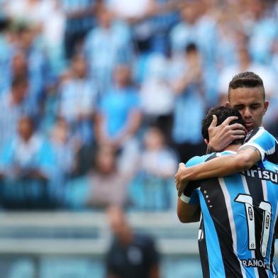  PORTO ALEGRE, RS, BRASIL, 18-04-2015: Jogo de volta entre Grêmio X Juventude, válido pela semi-final do Gauchão 2015, na Arena. (FOTO: Diego Vara/Agencia RBS, Esportes)Indexador: Diego Vara