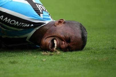  PORTO ALEGRE, RS, BRASIL, 18-04-2015: Jogo de volta entre Grêmio X Juventude, válido pela semi-final do Gauchão 2015, na Arena. (FOTO: Diego Vara/Agencia RBS, Esportes)Indexador: Diego Vara