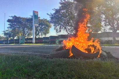 Protesto na BR-392 em São Sepé (24/04)