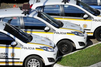  PORTO ALEGRE,RS, BRASIL - 10/06/2013FOTO:RONALDO BERNARDI/ ZERO HORA Viaturas Ford Fiesta da BM (20º Batalhão ZN) retiradas de circulação para recall nos freios.