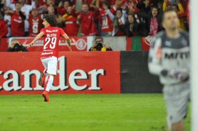  PORTO ALEGRE, RS, BRASIL, 13-05-2015 : Libertadores - Oitavas, Internacional x Atlético-MG no estádio Beira-rio.(Foto: RICARDO DUARTE/Agência RBS)Jogador Valdívia abre o placar, Inter 1x0 Atlético-MG