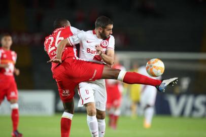  Bogotá, Colômbia, 20-05-2015:Libertadores-Quartas, Santa Fé-COL x Internacional no estádio El Campín em Bogotá.(Foto:RICARDO DUARTE/Agência RBS)Jogador Lisandro lópezIndexador: Diego Vara