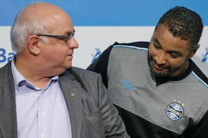  PORTO ALEGRE, RS, BRASIL - 26-05-2015 - Grêmio anuncia Roger Machado como novo técnico da equipe.(FOTO: LAURO ALVES/AGÊNCIA RBS)