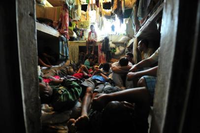  PORTO ALEGRE,RS, BRASIL, 30/08/12FOTO: JEFFERSON BOTEGA/ ZERO HORASuperlotação do sistema penitenciário - PEC - Penitenciária Estadual de Charqueadas.