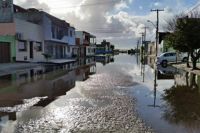 rua, alagada, Rio Grande