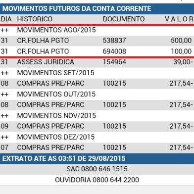 rdgol, atraso salarios, extrato salário