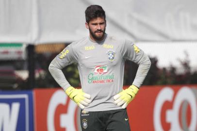  Alisson durante treino da Seleção Brasleira, em Nova Jersey. 