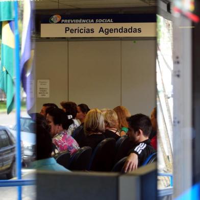  JOINVILLE,SC,BRASIL,18-08-2015.Greve do INSS,só atende setor de perícia.(Foto:Salmo Duarte/Agência RBS,Geral)