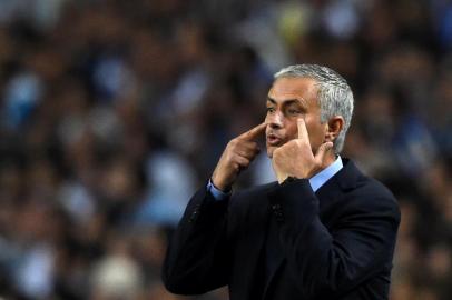 José Mourinho, do Chelsea, em jogo pela Champions League
