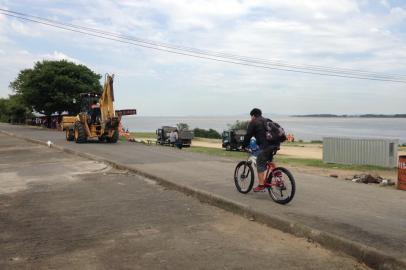 Orla do Guaíba teve início nas obras nesta terça-feira (6)