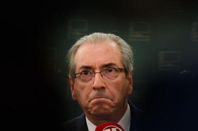 Brasília - O presidente da Câmara dos Deputados, Eduardo Cunha, fala à imprensa no Congresso Nacional (Antonio Cruz/Agência Brasil)