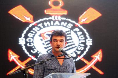 SÃO PAULO, SP, BRASIL - Andrés Sanchez, superintendente de futebol e ex-presidente do Corinthians, em evento na Arena Corinthians, o Itaquerão. FOTO: RODRIGO COCA/AG. CORINTHIANS, DIVULGAÇÃO