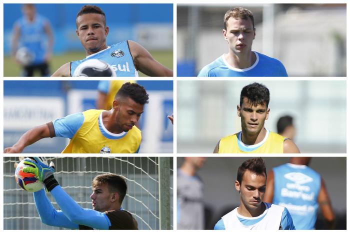 Montagem sobre fotos de Ronaldo Bernardi, Lauro Alves e Lucas Uebel / Grêmio, Divulgação