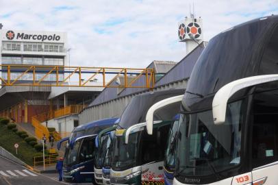  CAXIAS DO SUL,RS, BRASIL (31/07/2014) Marcopolo 65 Anos. Imagens registradas na produção da unidade localizada em  Ana Rech. Marcopolo Ana Rech. (Roni Rigon/Pioneiro)