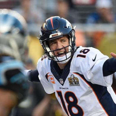 (FILES) This file photo taken on February 07, 2016 shows quarterback Peyton Manning of the Denver Broncos during Super Bowl 50 in Santa Clara, California. Manning has confirmed his retirement from the National Football League, the Denver Broncos said on March 6, 2016, bringing the curtain down on a glittering 18-year career just weeks after becoming the oldest quarterback to win the Super Bowl.TIMOTHY A. CLARY / AFP