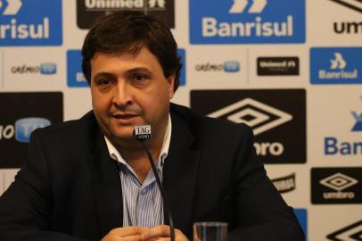  PORTO ALEGRE, RS, BRASIL - Alberto Guerra é apresentado no Grêmio como novo vice de futebol. Dirigente já trabalhou no clube em 2010 na gestão Duda Kroeff. (FOTO: LAURO ALVES/AGÊNCIA RBS)