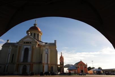  CAXIAS DO SUL, RS, BRASIL (25/05/2016) Santuário de Carvaggio 2016. Reportagem verifica a instalação da estrutura para receber os romeiros.   (Roni Rigon/Pioneiro)