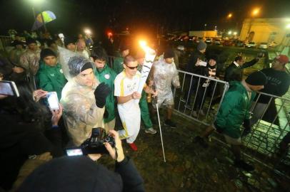  PELOTAS, RS, BRASIL, 06-07-2016. Em seu 4º dia no Estado, a tocha simbolo da Olímpiadas Rio 2016 chega em Pelotas, no sul do Estado. (LAURO ALVES/AGÊNCIA RBS)