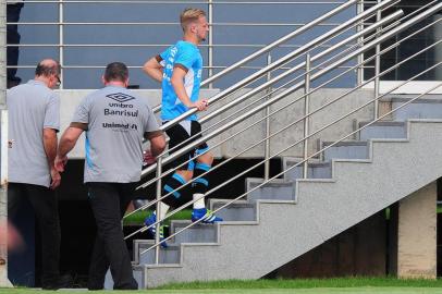  PORTO ALEGRE, RS, BRASIL 18/04/2016 - Treino do Grêmio realizado agora a tarde no CT Luiz Carvalho. Na foto: Jogador Marcelo Hermes . (FOTO: LAURO ALVES/AGÊNCIA RBS).