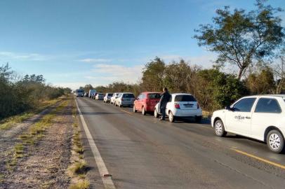 Grave acidente na RSC-287 causa bloqueio no saída de Santa Maria