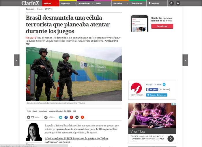 Reprodução / Clarín