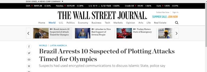 Reprodução / The Wall Street Journal