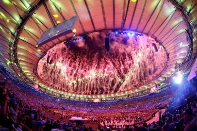  RIO DE JANEIRO, RJ, BRASIL - Cerimônia de abertura das Olimpíadas do Rio 2016. Foto: Diego Vara/Agência RBS