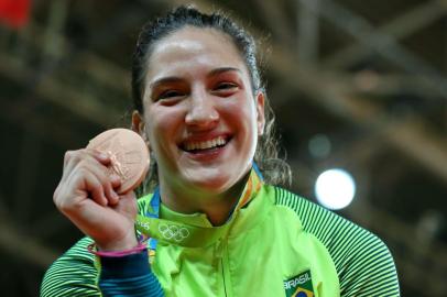  RIO DE JANEIRO, RJ, BRASIL - 11-08-2016 - Mayra comemora bronze: "Uma das melhores sensações da minha vida" (FOTO: DIEGO VARA/AGÊNCIA RBS)