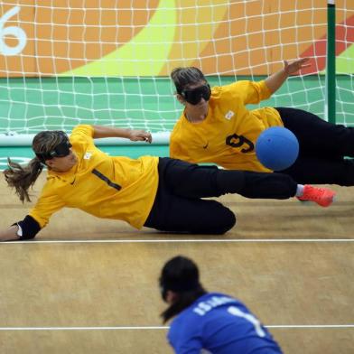 GoalballRio de Janeiro, 12 de setembro de 2016. - JOGOS PARALÃMPICOS RIO 2016 - goalball. Â©Alaor Filho/MPIX/CPBIndexador: Alaor Filho