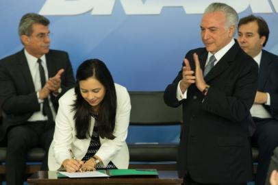 Presidente Temer durante cerimônia de posse de Grace Maria Fernandes na AGU