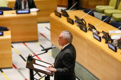 Michel Temer na sessão de abertura da reunião sobre Grandes Movimentos de Refugiados e Migrantes na ONU, rdgol