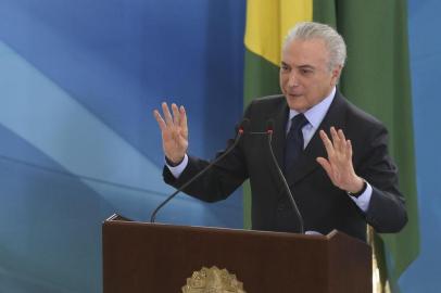 Brasília - O presidente Michel Temer preside a cerimônia de lançamento do Programa Criança Feliz, no Palácio do Planalto (Antonio Cruz/Agência Brasil)